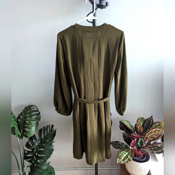 Tommy Hilfiger Size 12 Dark Olive Shirtdress - Picture 2 of 5